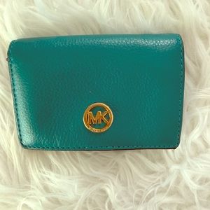 Teal Micheal Kors wallet